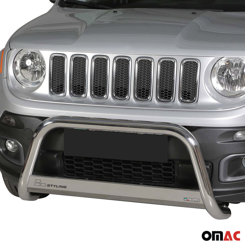 Pare-buffle Avant pour Jeep Renegade 2014-2017 63 mm en Acier Gris