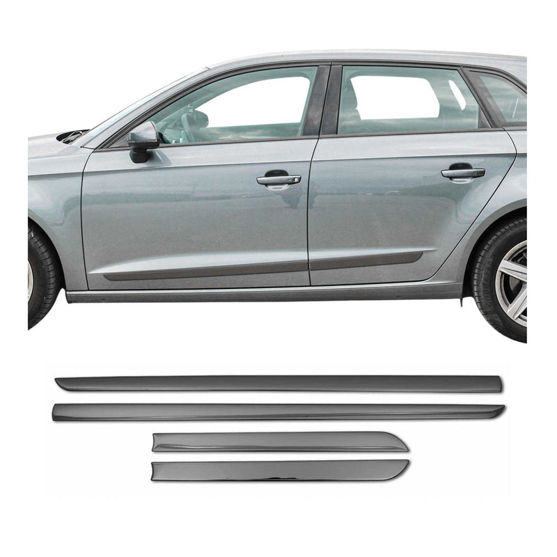Baguette protection Latérale de porte pour VW Sharan 2010-2025 Chromé Foncé 4x