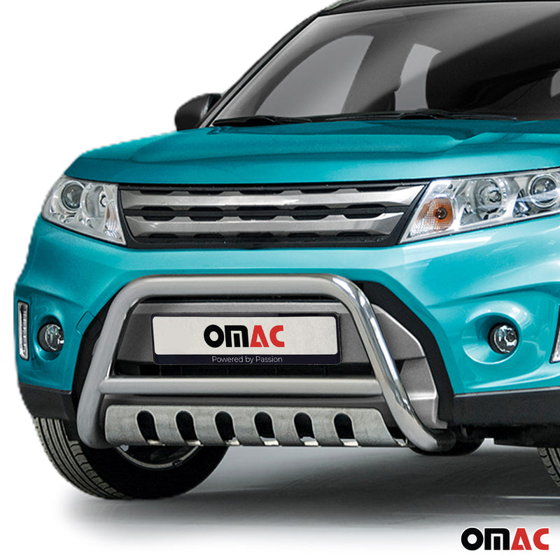 Pare-Buffle Avant Pour Suzuki Vitara 2015-2018 en Acier Inox Argent