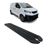 Marchepieds Latéraux pour Peugeot Expert Traveller 2016-2026 Noir Alu L1 Court
