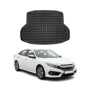 Tapis de coffre pour Honda Civic 10 Berline 2016-2021 Noir 3D en Caoutchouc TPE