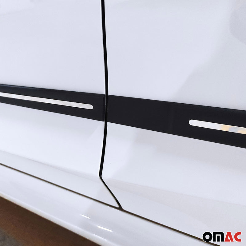 Garniture baguette de porte latérale pour Skoda Karoq 2017-2025 Noir Chromé 4Pcs
