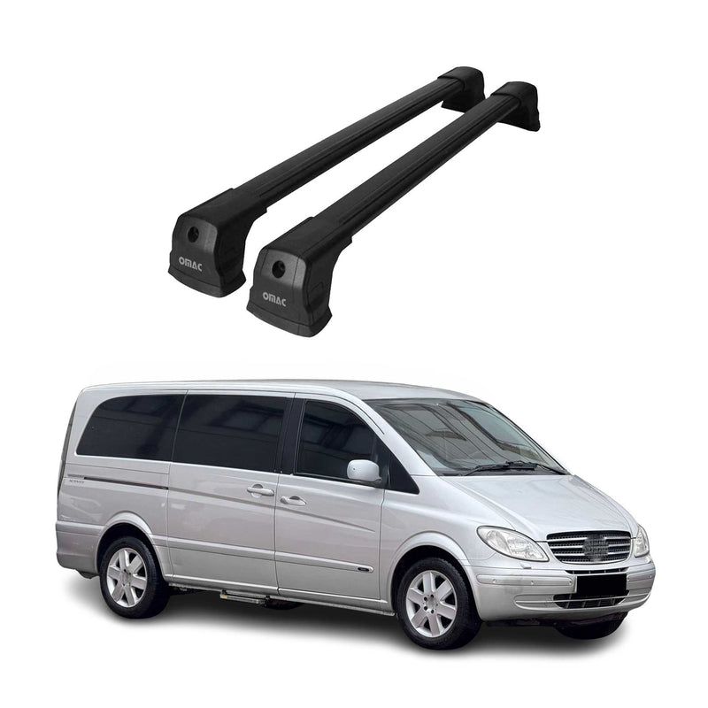 Barres de toit transversales pour Mercedes Vito W639 2003-20142 pièces