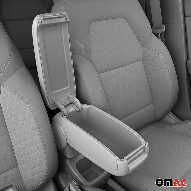 Accoudoir central pour Dacia Duster 2010-2017 Vinyl Abs Gris Simili-cuir