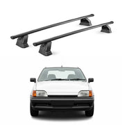 Barres de toit transversales acier pour Ford Fiesta III 1989-97 3Portes Noir 2x