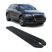Marchepieds latéraux pédale pour Audi Q5 8RB 2008-2017 Noir 2Pcs Aluminium
