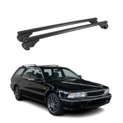 Barres de toit Transversales pour Mitsubishi Sigma Kombi 1991-1996 Alu Noir 2Pcs