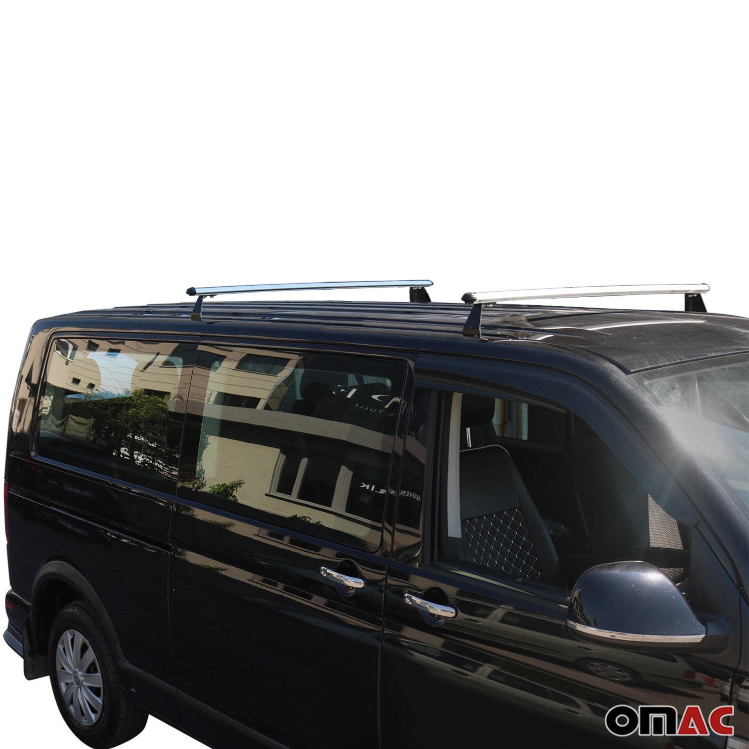 Barres de toit transversales pour VW T5 Transporter 2003-2015 Aluminium Gris 2x
