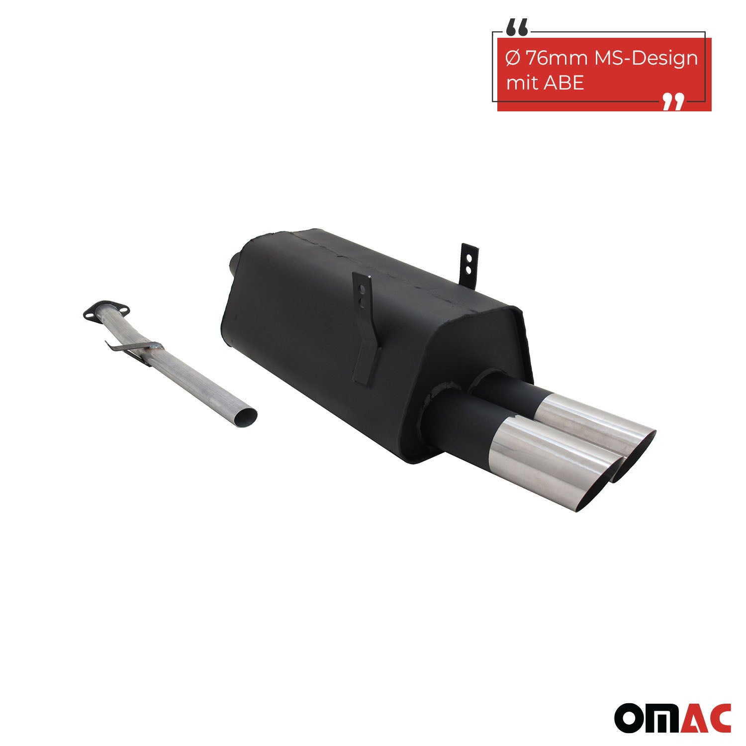 Échappement arrière Novus pour BMW Série 3 E36 316/318 2x76mm MS-Design ABE