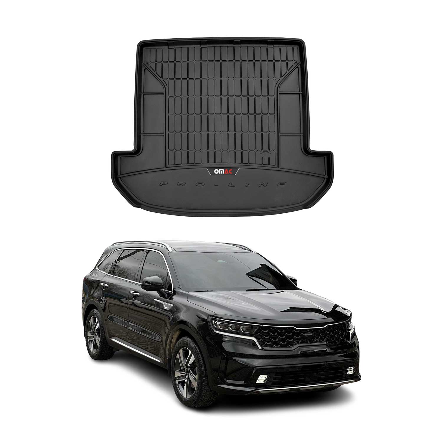 Tapis de Coffre pour Kia Sorento 2015-2022 TPE Noir