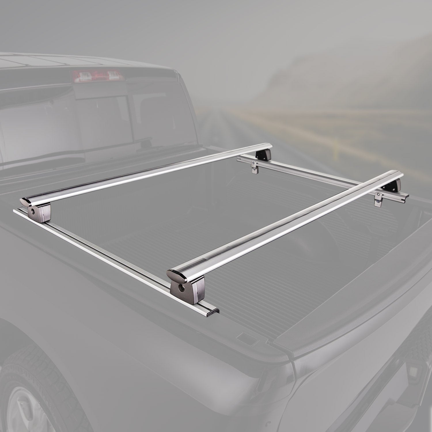 Menabo Barre-Traverse de Toit Porte-bagages pour Chevrolet Silverado Alu