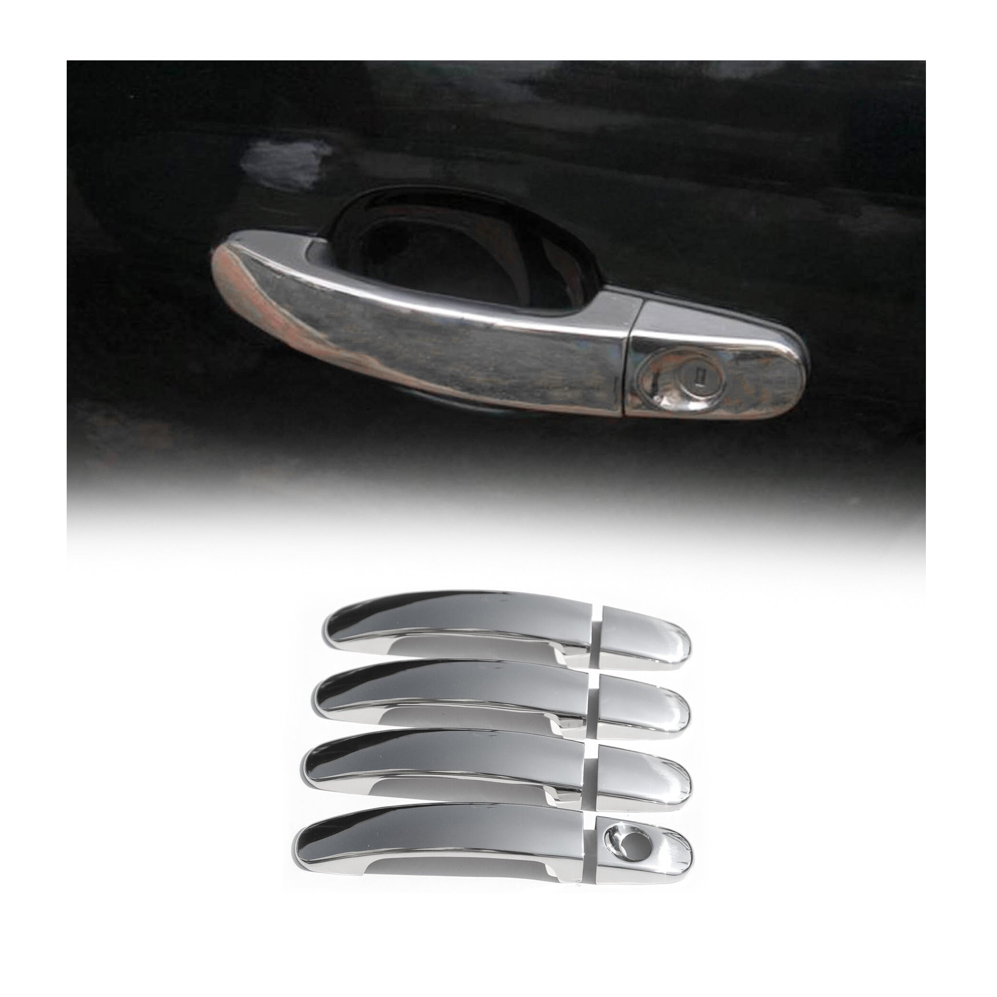 Couverture de poignée pour Ford Focus mk2 mk3 C-Max en Acier Inox 8Pcs