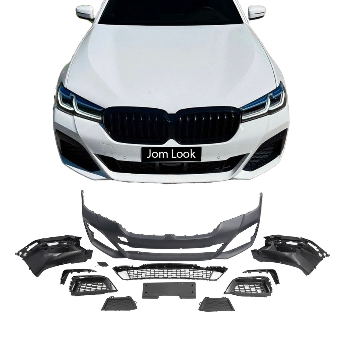 JOM Pare-choc Avant pour BMW Série 5 (G30) 2020- Restylage Polypropylène