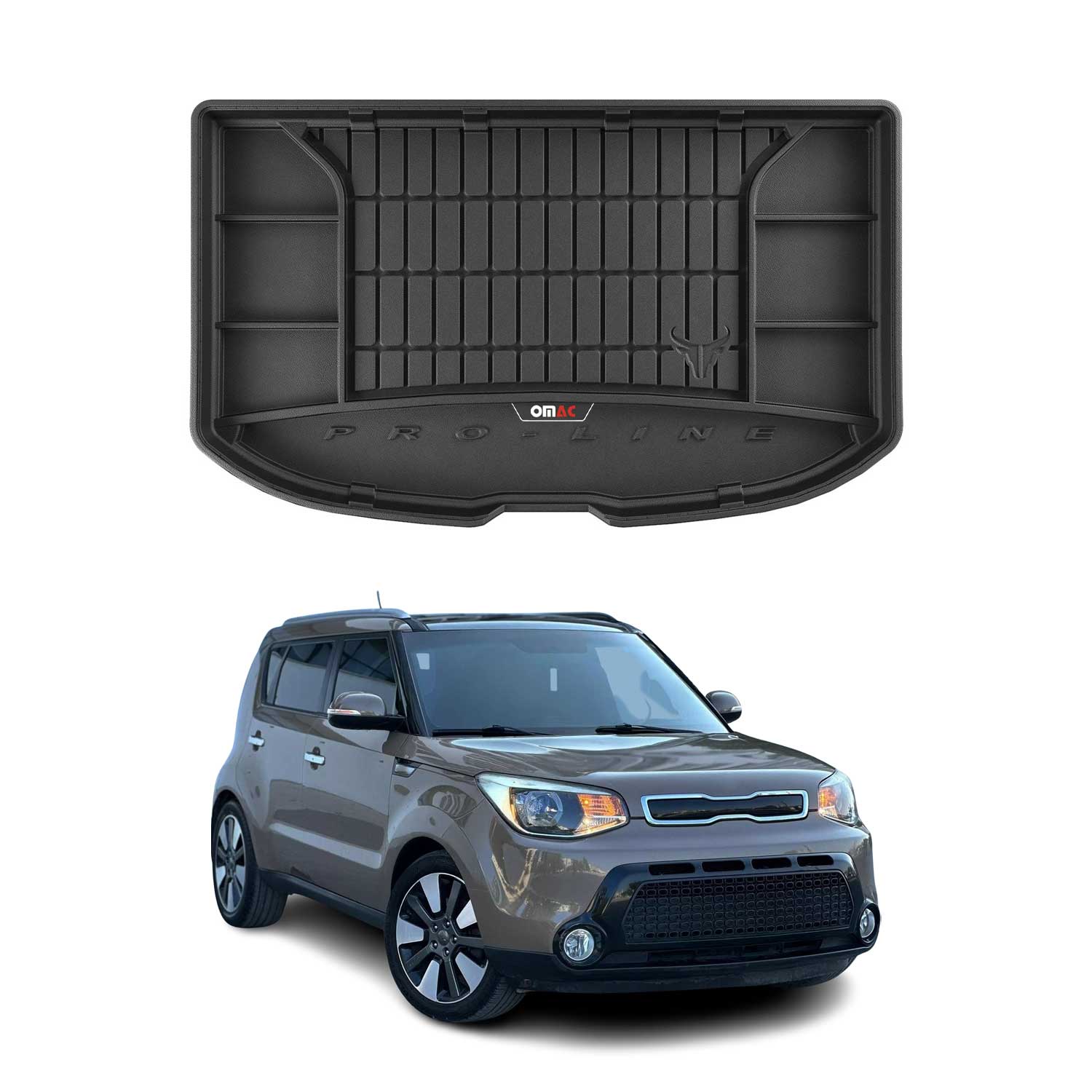 Tapis de Coffre pour Kia Soul 2013-2018 TPE Noir