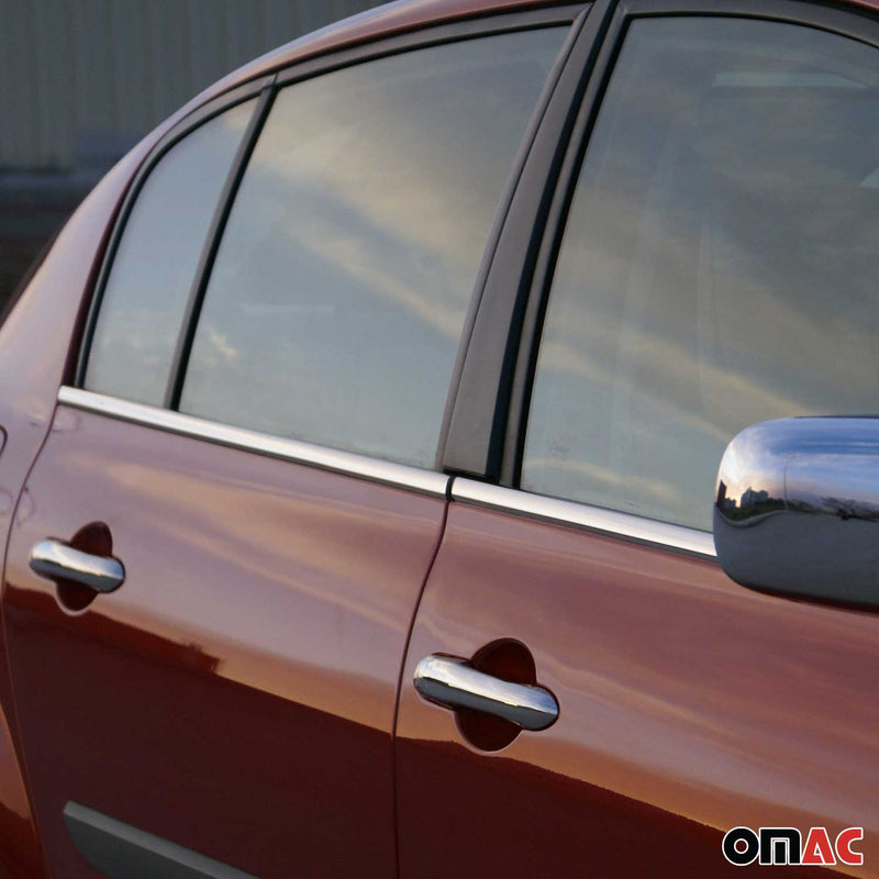 Garniture De Fenétre pour Renault Megane II 2002-2009 en acier inox chrome