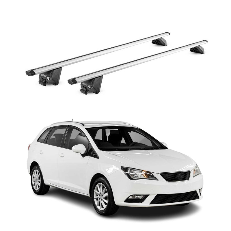 Barres de toit transversales pour Seat Ibiza SW 6J-6P 2010-2017 Alu Gris 2x ABE