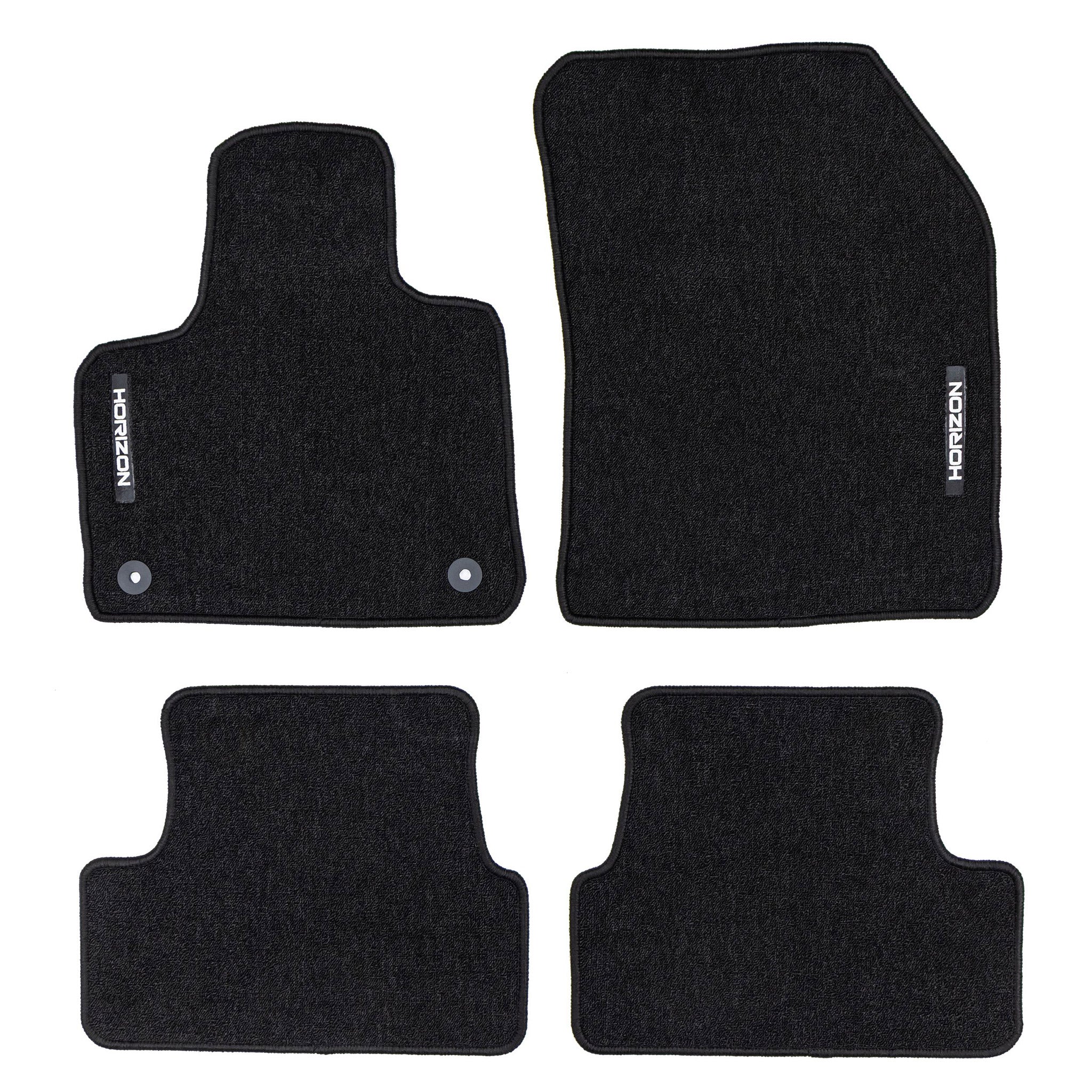 Tapis de sol pour Peugeot 3008 II 2016-2024 sauf hybrid Velours Noir 4Pcs