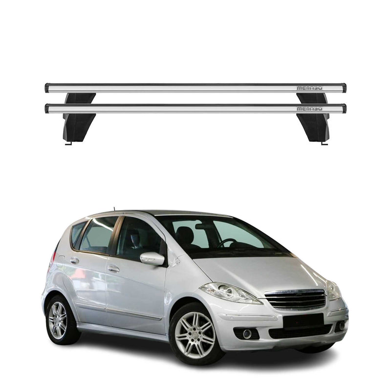 Menabo Barres de toit Transversales pour Mercedes Classe A W169 2004-2012 Gris
