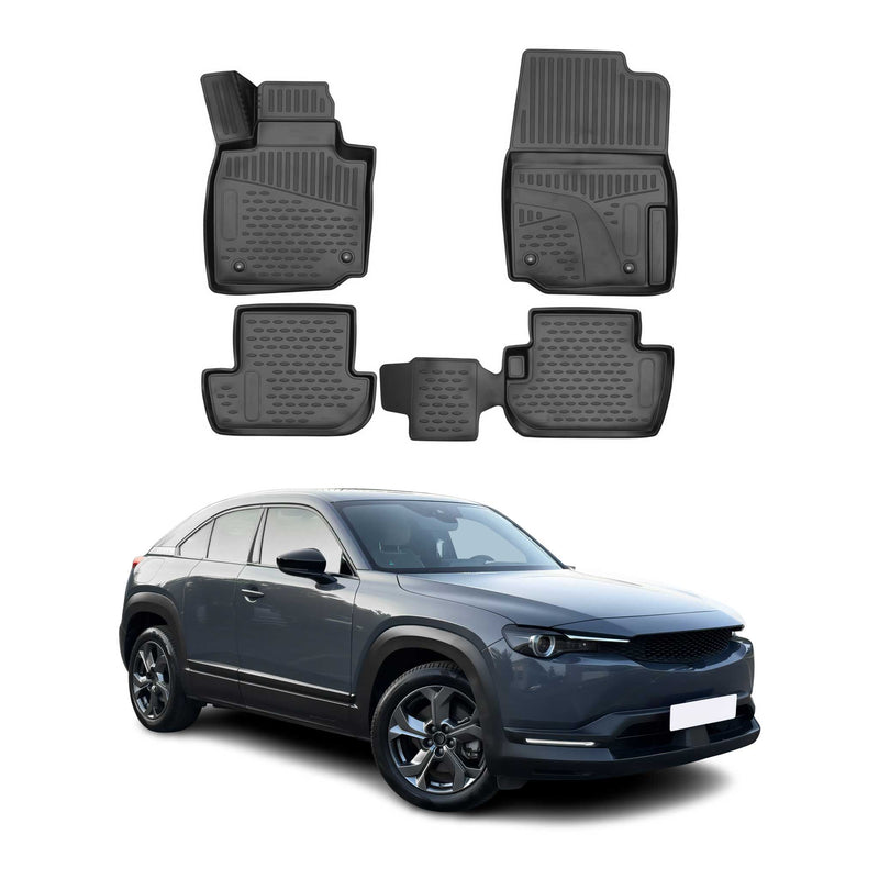 OMAC Tapis de sol pour Mazda MX-30 2020-2025 en caoutchouc Noir