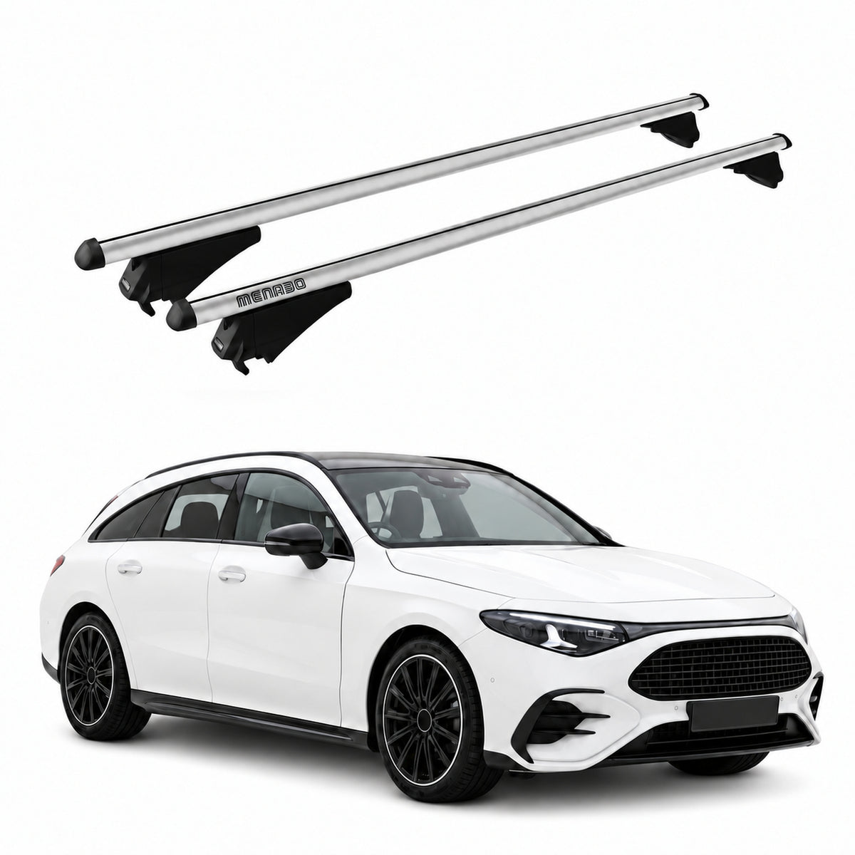 Barres de toit pour Mercedes CLA Shooting Brake X174/X178 2025-2026 Argenté Alu