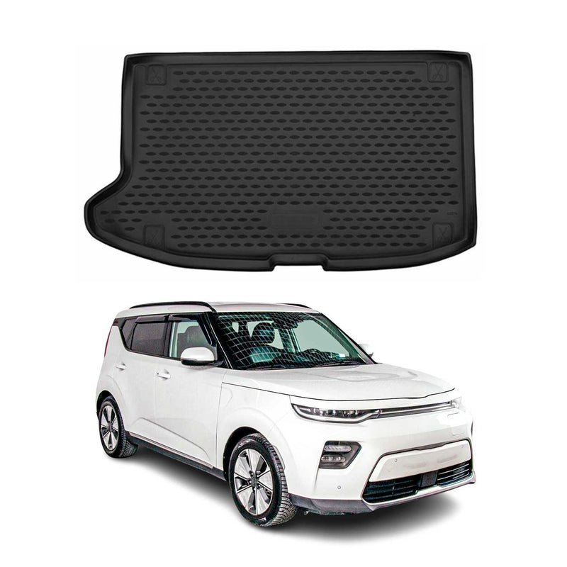 OMAC Tapis de coffre pour Kia Soul 2020-2025 sur mesure en caoutchouc Noir