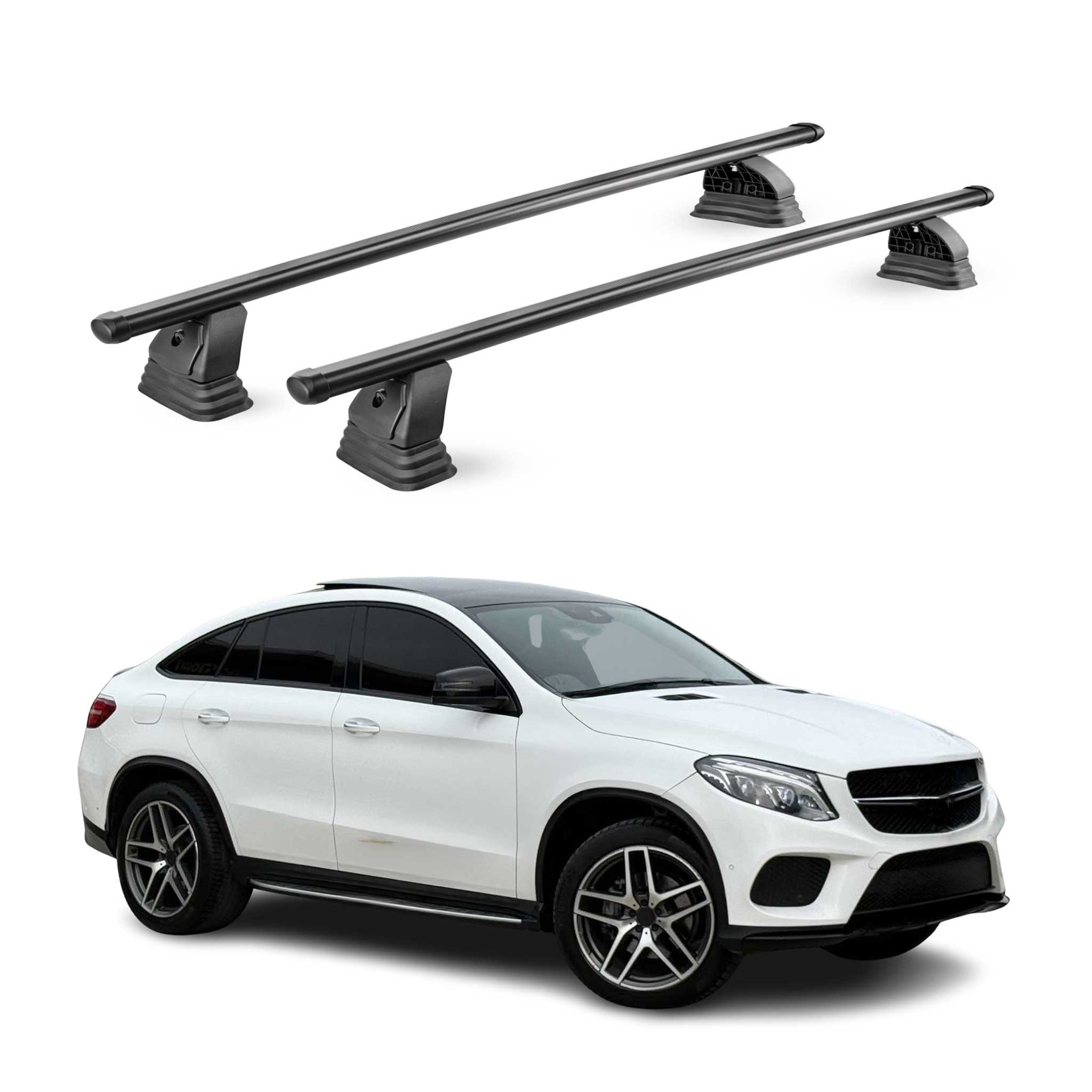 Barres de toit transversales acier pour Mercedes GLE Coupè C292 2015-2019 Noir