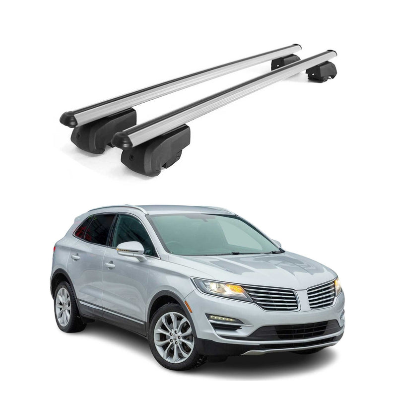 Barres de toit Transversales pour Lincoln MKC 2015-2019 ABE Aluminium Gris