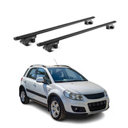Barres de toit transversales ABE pour Suzuki SX4 EY-GY 2006-2014 5 P Alu Noir 2x