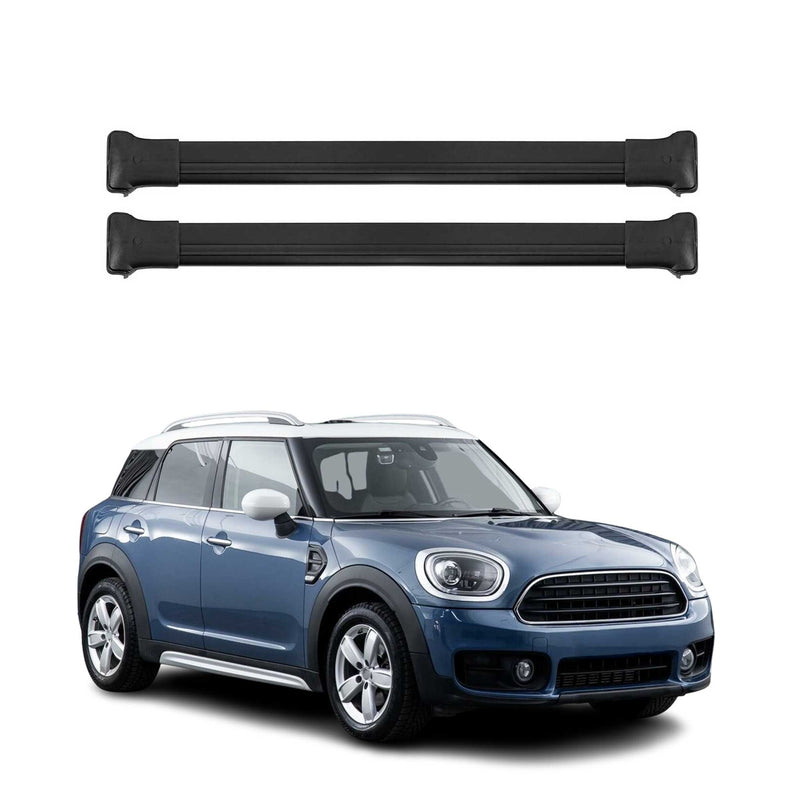 Barres de toit transversales pour Mini Countryman F60 2017- Aluminium Noir