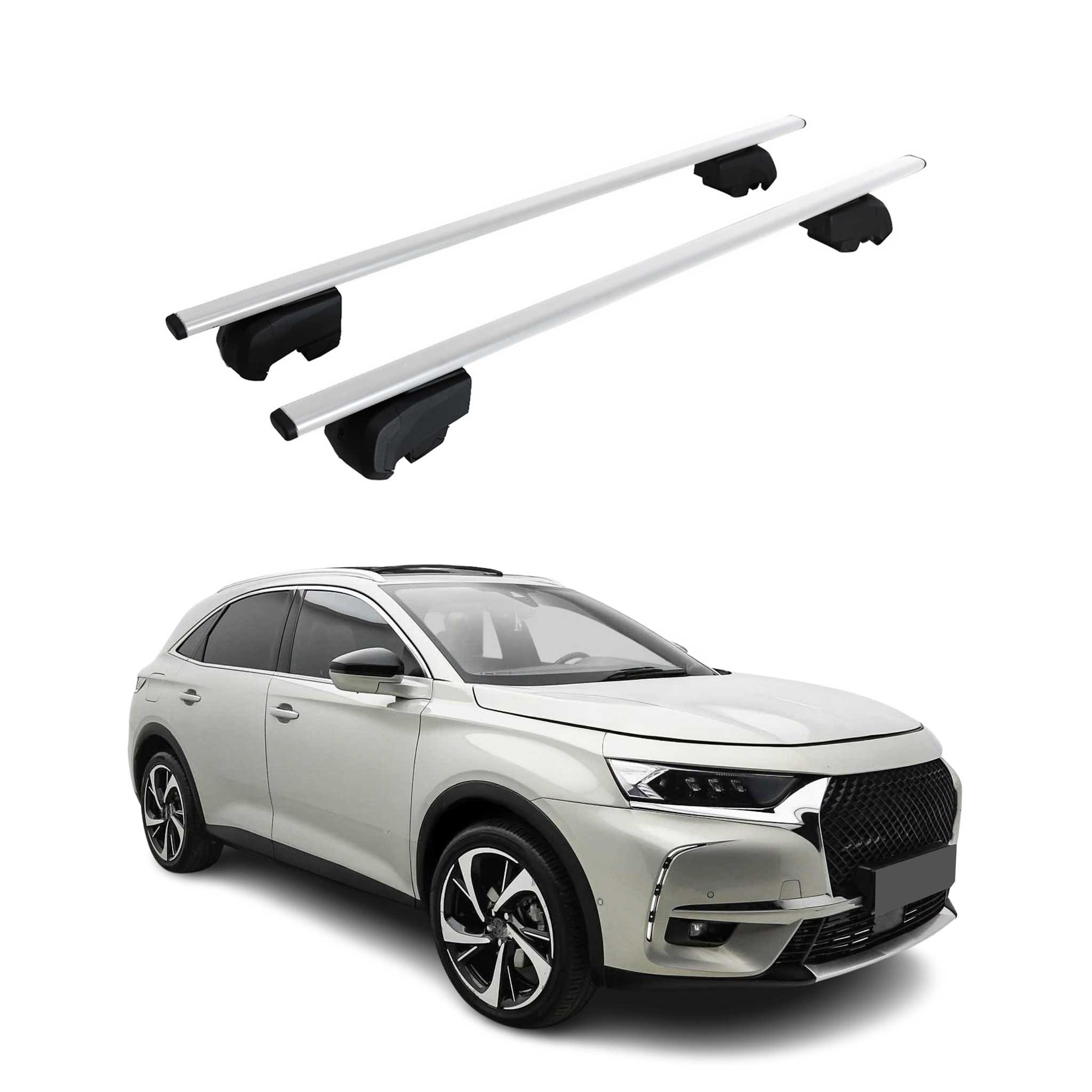 Barres de toit Transversales pour DS Crossback /DS 7 E-Tense 2019-2026 ABE Fer