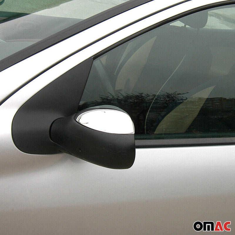 Coques de Rétroviseurs pour Citroen C3 2002-2009 en Acier Inoxy Chromé Argent