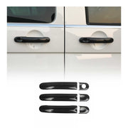 Couverture de poignée de porte pour VW Caddy 2003-2015 Carbone Noir 6Pcs