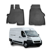 Tapis de sol pour Peugeot Boxer 2006-2023 1ère rangée caoutchouc TPE Noir 2Pcs