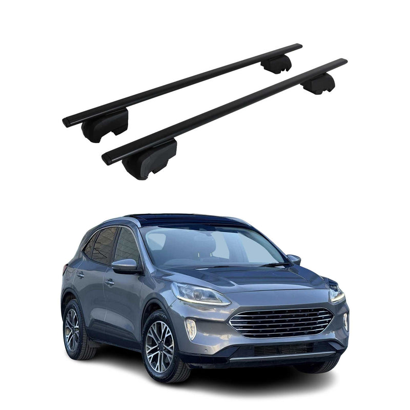Barres de toit Transversales pour Ford Kuga 2020-2025 ABE Noir 2x