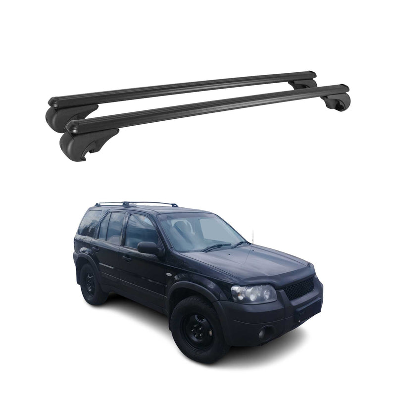 Barres de toit Transversales pour Ford Maverick 2001-2005 Aluminium Noir
