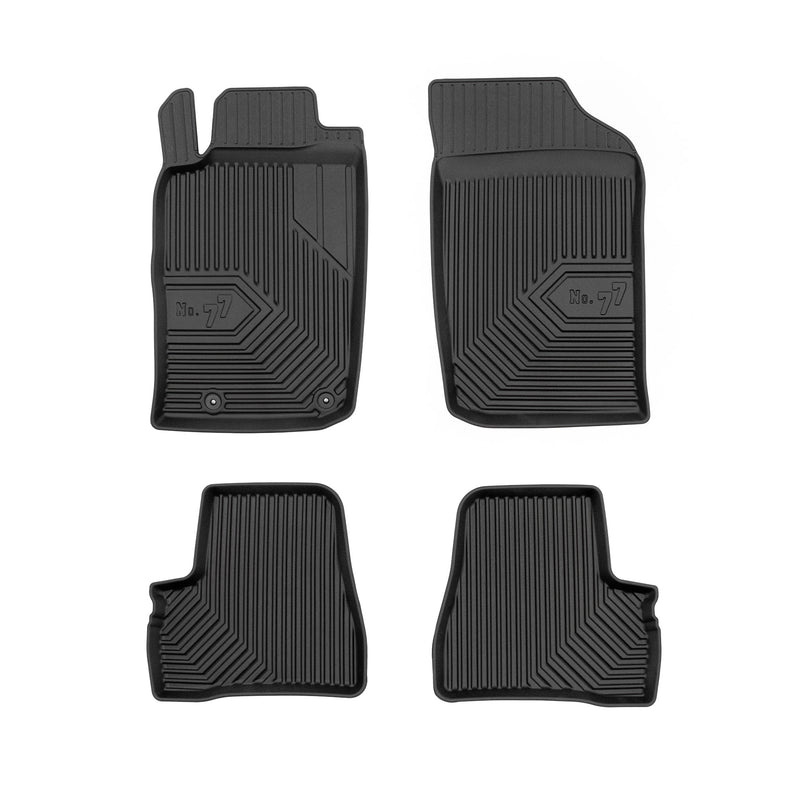 Tapis de Sol de Voiture pour Peugeot 206 1998-2009 TPE Antidérapant Noir 4Pcs