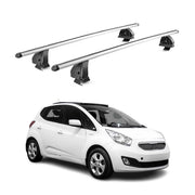 Barres de toit transversales Alu pour Kia Venga 2010-2019 TÜV 75 kg Gris 2Pcs