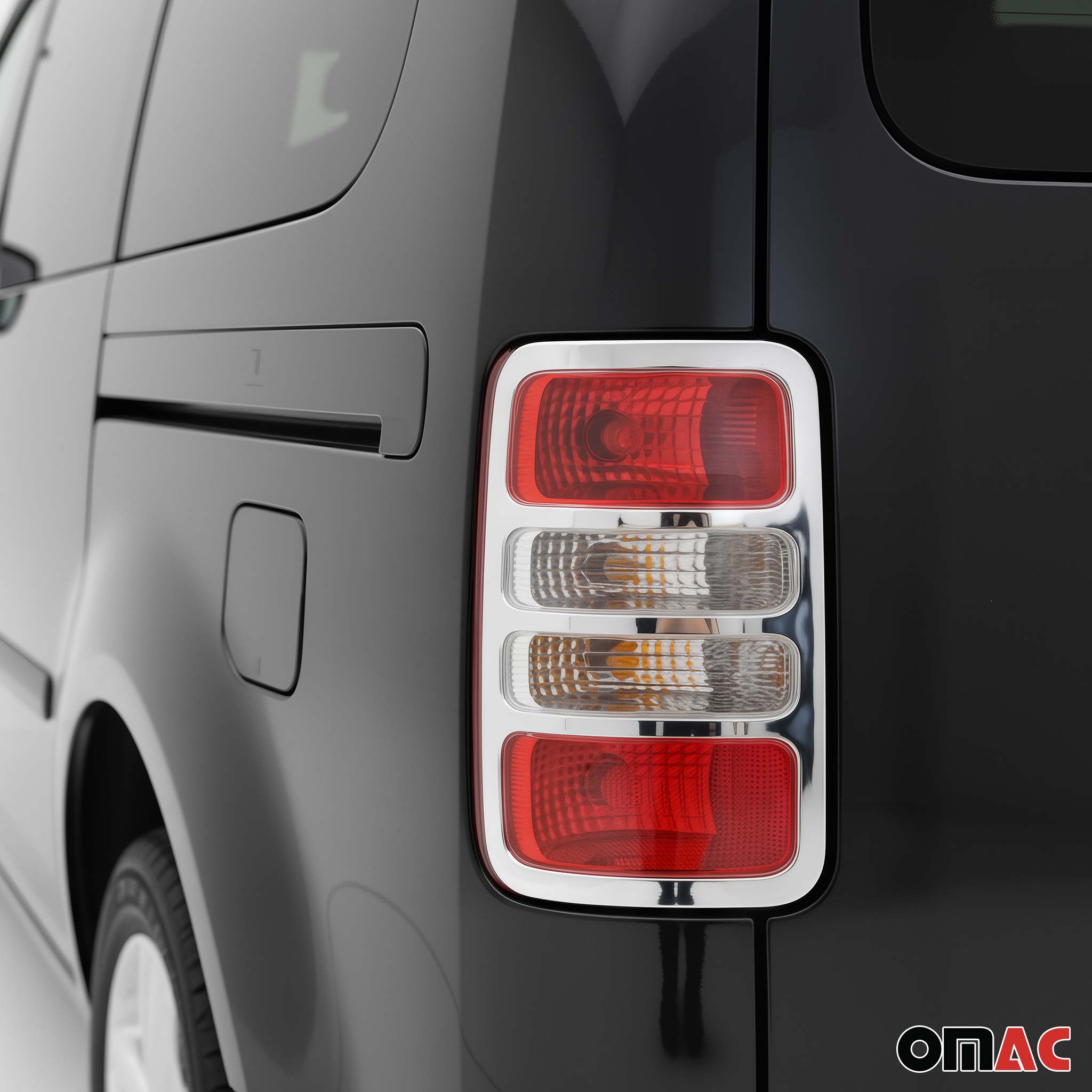 Cadre de Feu Stop Arrière pour VW Caddy 2003-2014 acier inox 2 Pcs