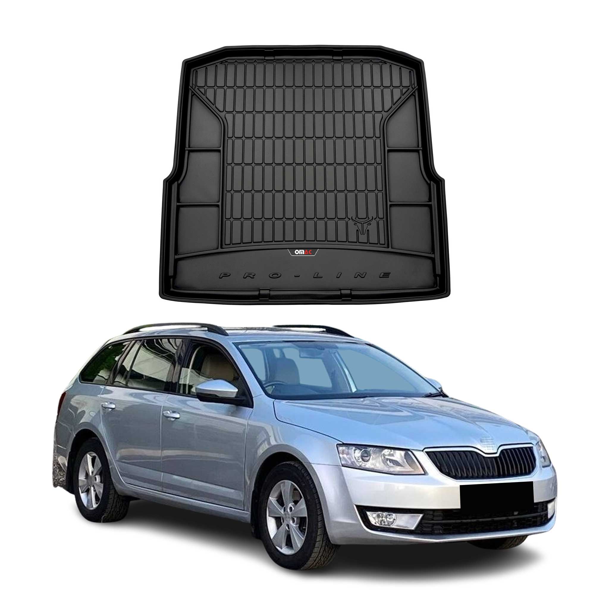 Tapis de Coffre pour Skoda Octavia 2012-2019 Noir