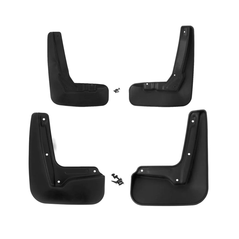 Bavettes Garde Boue pour VW Polo 2009-2014 Avant et Arrière Plastique Noir 4 Pcs