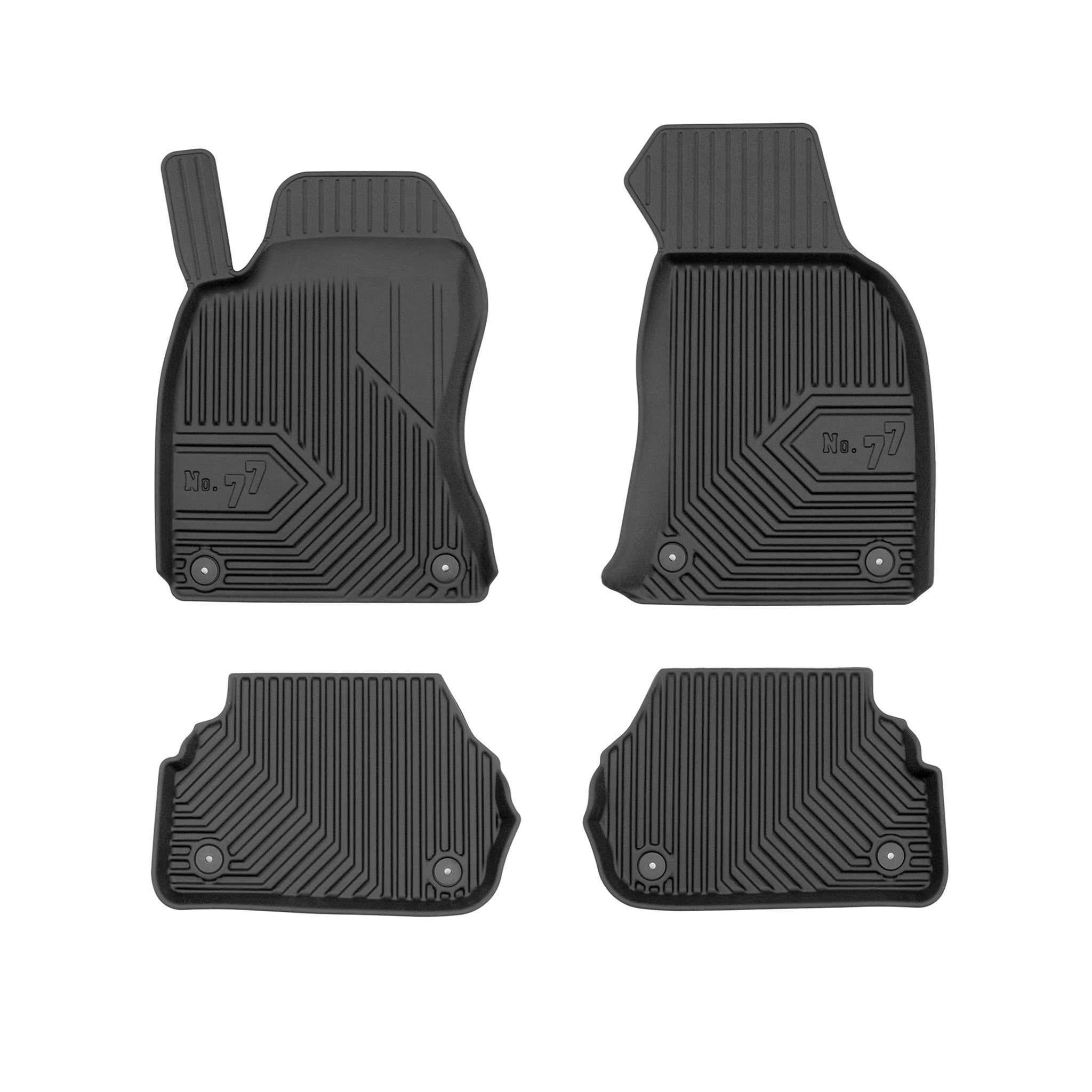 Tapis de Sol de Voiture pour Audi A6 C5 1997-2004 TPE Antidérapant Noir 4Pcs
