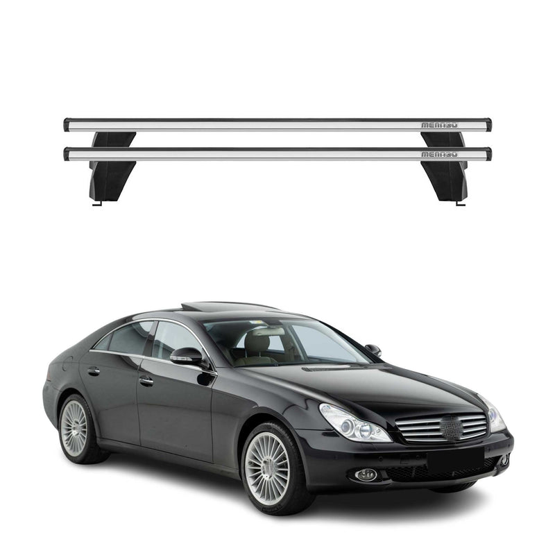 Menabo Barres de toit Transversales pour Mercedes CLS C219 2004-2010 Alu Gris
