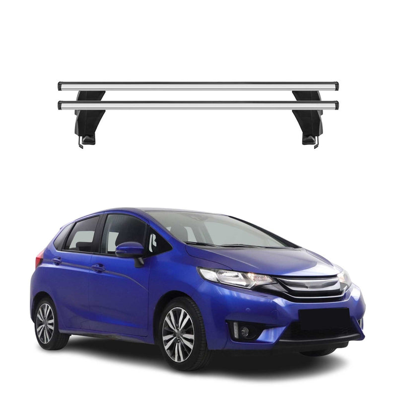 Menabo Barres de toit Transversales pour Honda Jazz 2020-2025 Alu Gris ABE 2x