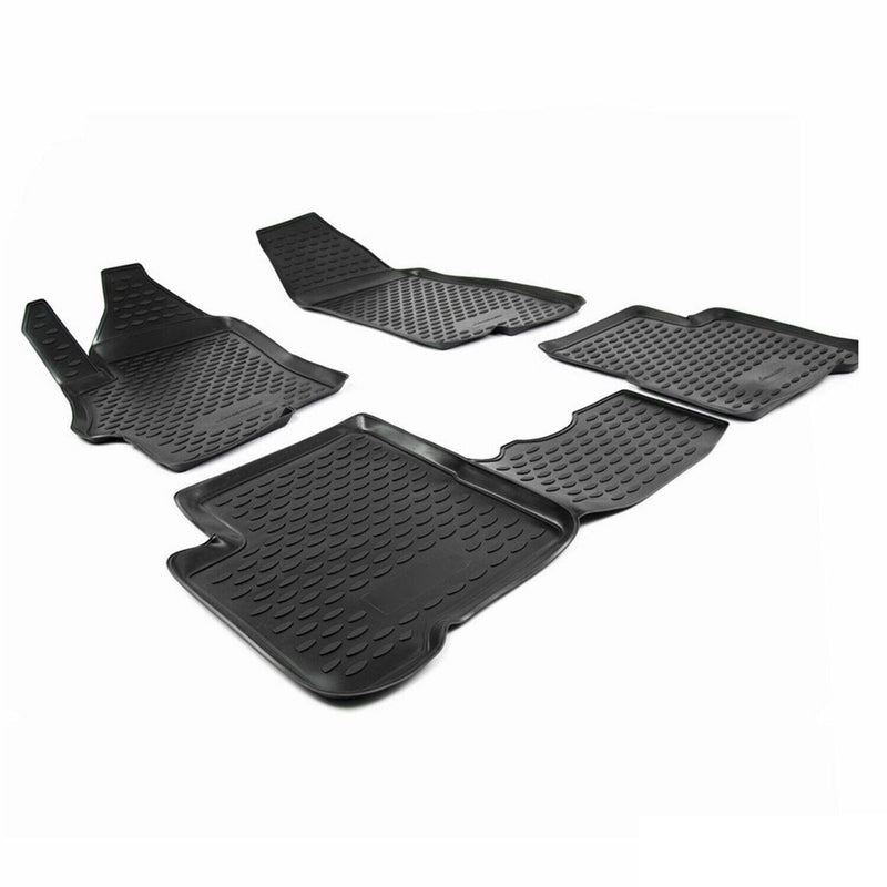 Tapis de sol pour Fiat Linea 2007-2021 SD en caoutchouc TPE 3D Noir 4Pcs