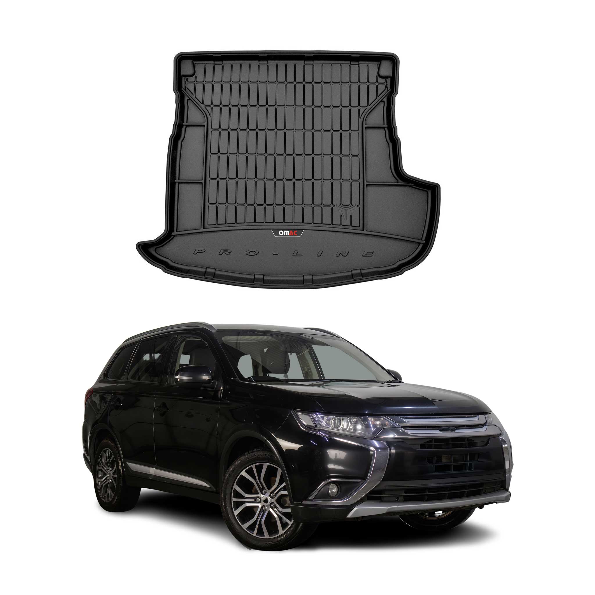Tapis de Coffre pour Mitsubishi Outlander 2012-2015 Noir