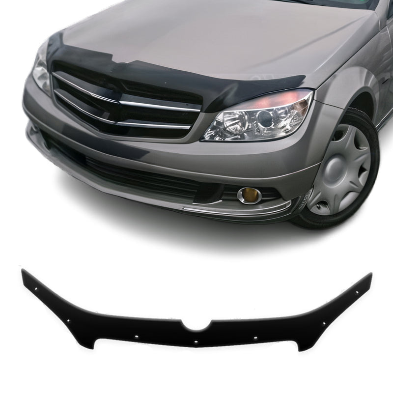 Deflecteurs d'air capot de voiture pour Mercedes C Klasse 2007-25 Acrylique Noir