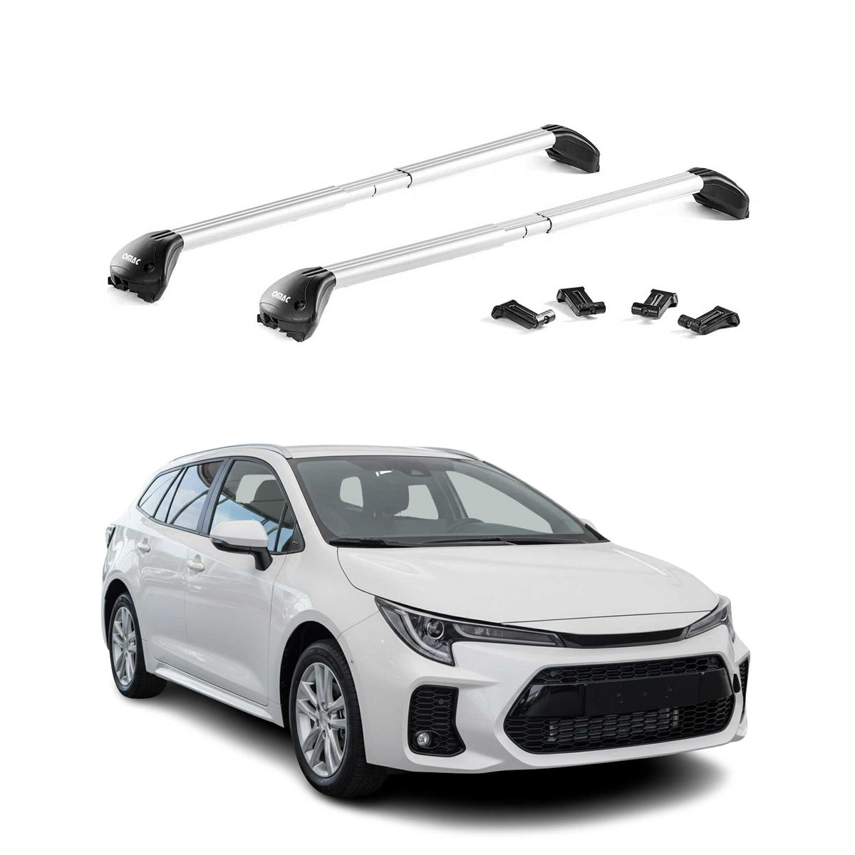 Barres de toit transversales pour Suzuki Swace 2020-2026 Aluminium Gris ABE