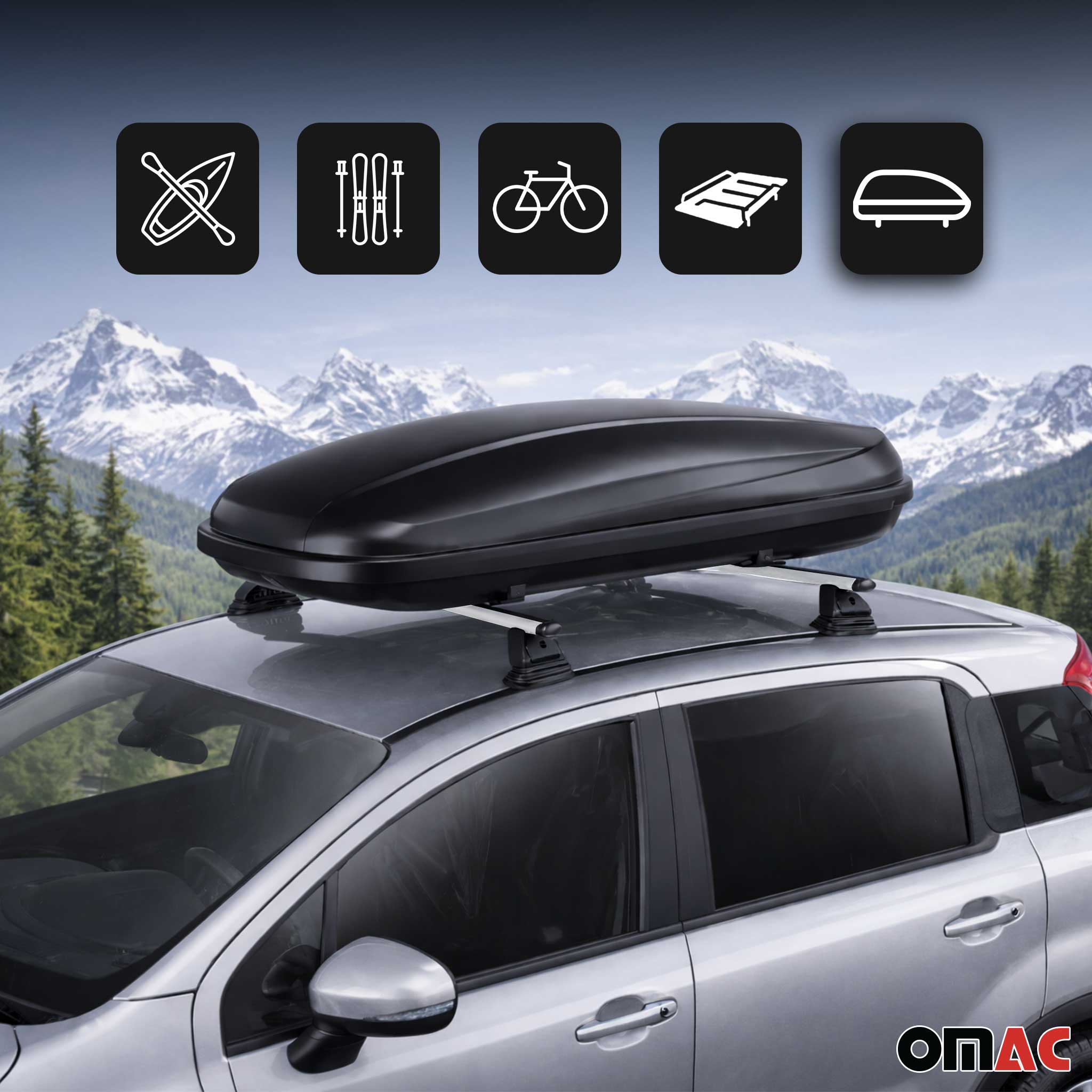 Barres de toit transversales Alu pour Dacia Sandero I 2008-2012 TÜV Gris 2Pcs