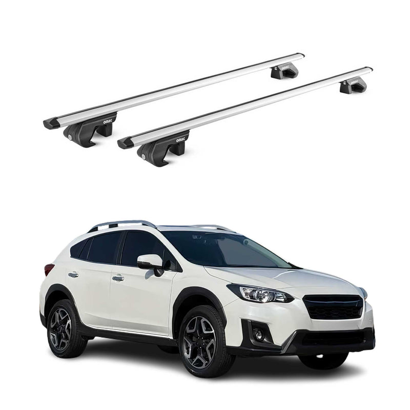 Barres de toit transversales pour Subaru XV 2018-2025 Alu Gris Argenté 2x ABE