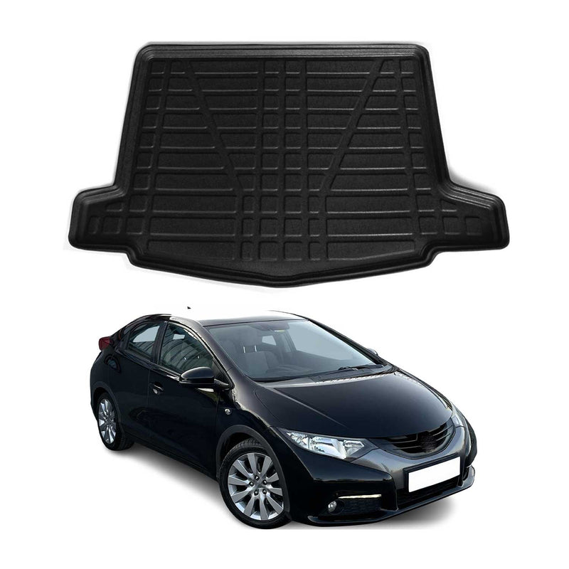 Tapis de Coffre pour Honda Civic 2012-2016 HB en TPE Noir